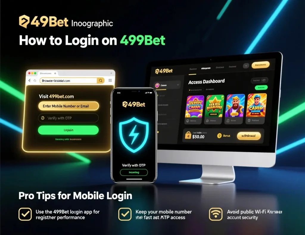 Logging in via the 499Bet App